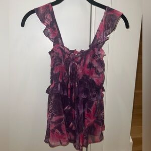 Misa Los Angeles tank top, flowy-airy top, stretchy fabric size XS